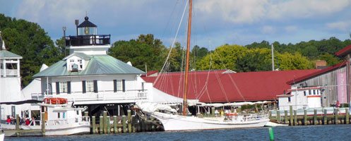 Chesapeake Bay Maritime Museum from the St. Michaels harbor