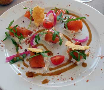 photo of marinated salmon chunks