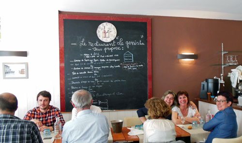 diners enjoying a meal together